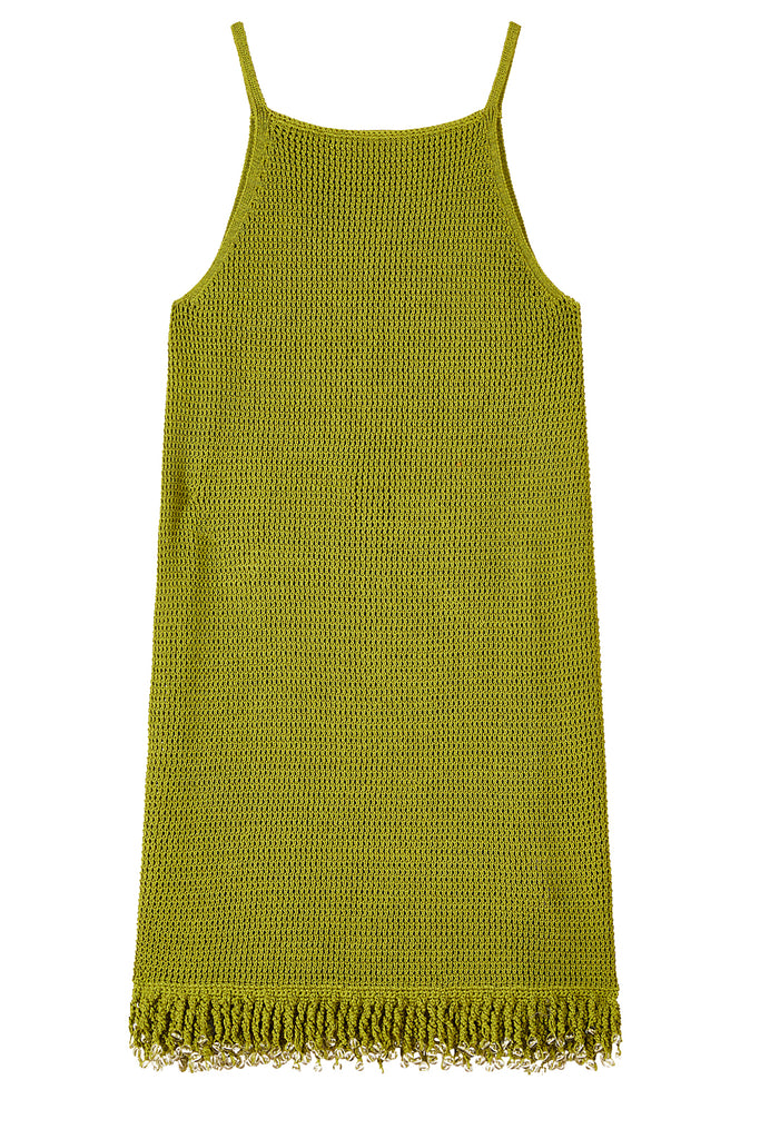 Fringe Hem Strappy Mini Dress