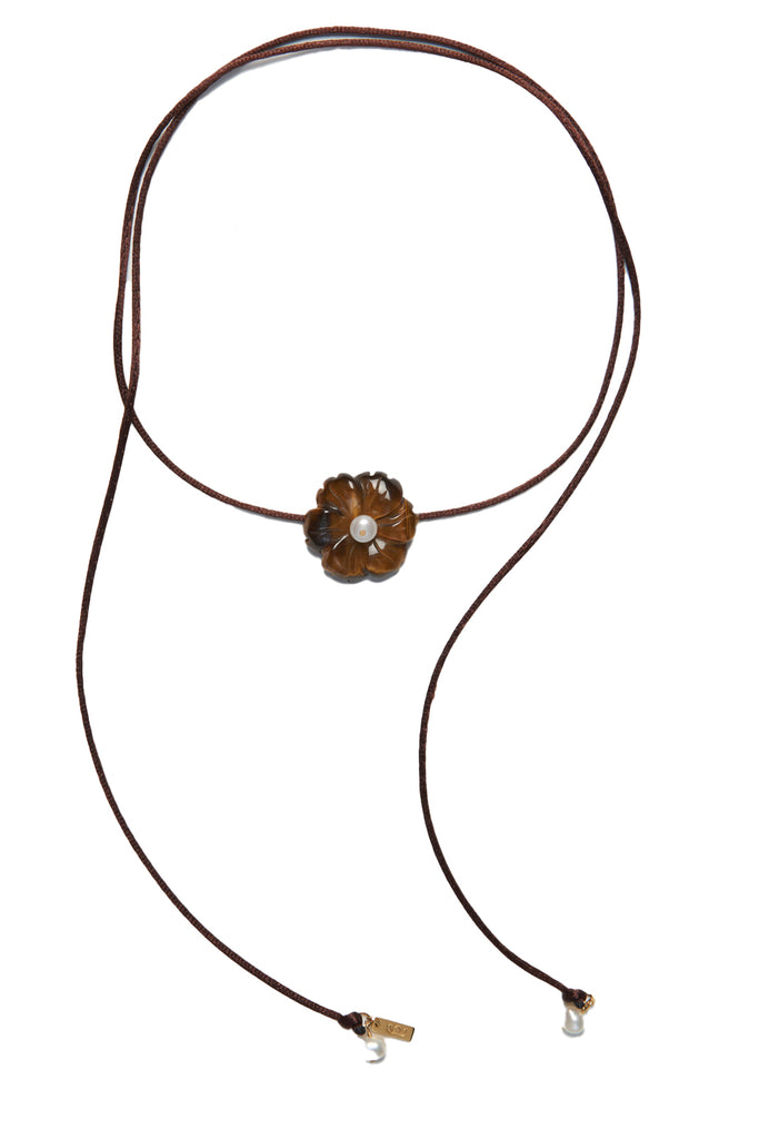 Brown Jasmine Wrap Necklace