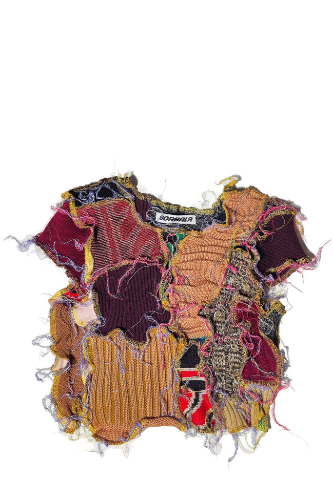 Regenerated Fluff Short Sleeve Crop Top