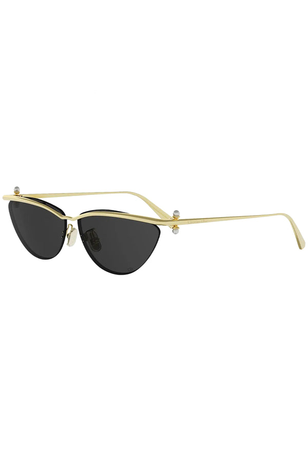 DiorTribales Metal Frame Pearl-Detailed Narrow Sunglasses