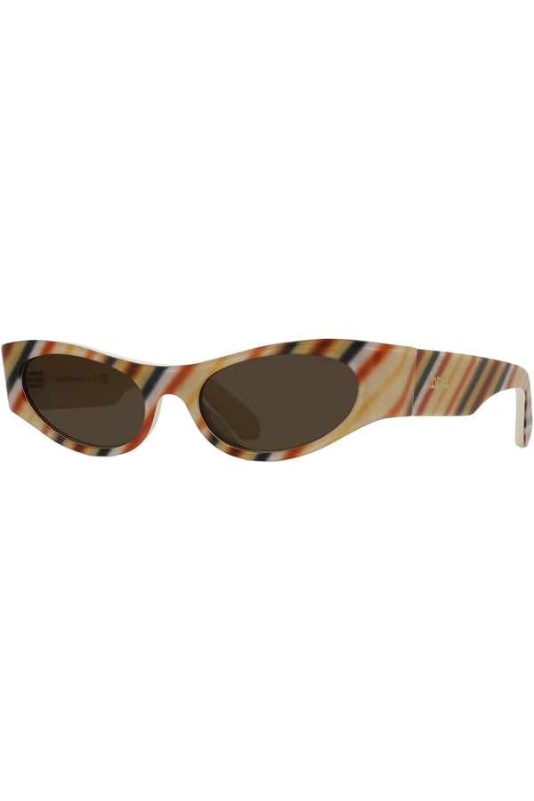 Flash Slim Cat Eye Signature Sunglasses