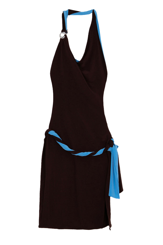 Bicolor Twisted Dress