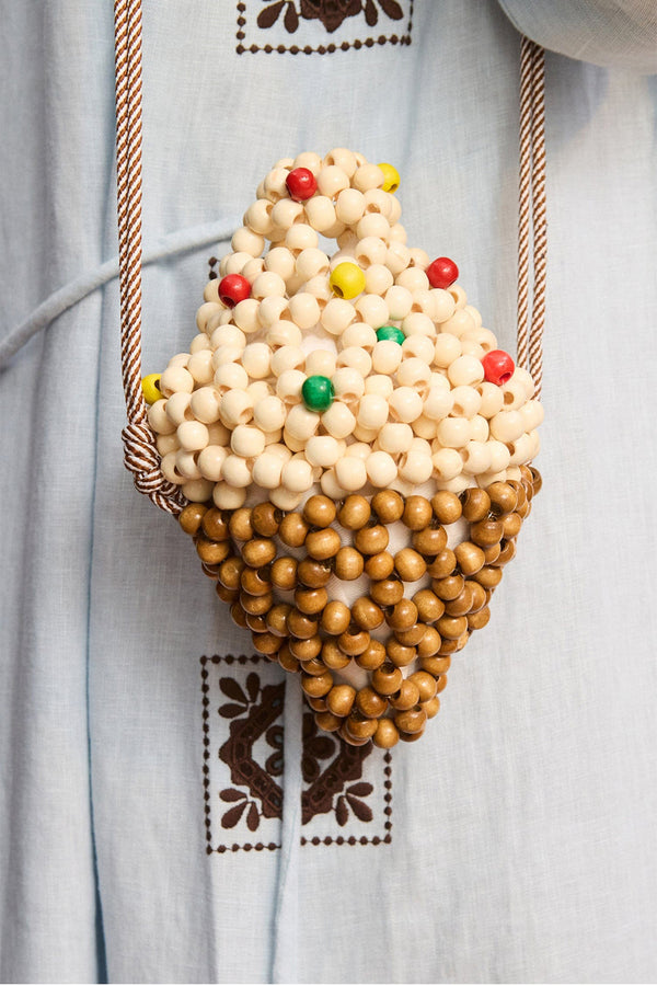 Wood Bead Gelato Mini Bag