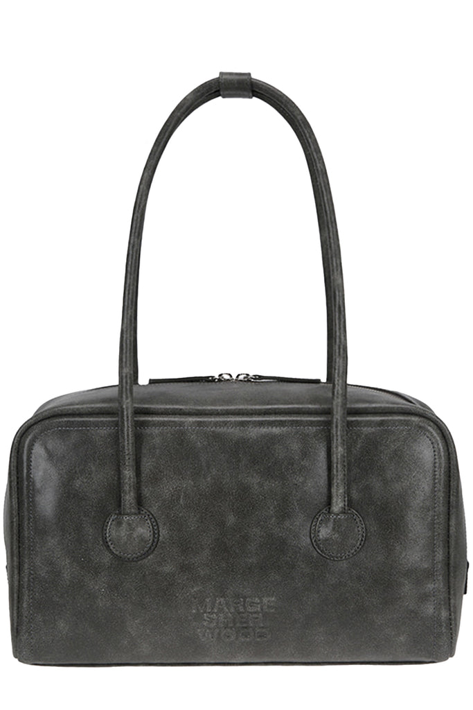 Soft Boston Cracked Leather Bag