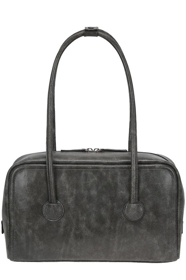 Soft Boston Cracked Leather Bag