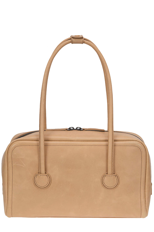 Soft Boston Pull-Up Small Leather Bag