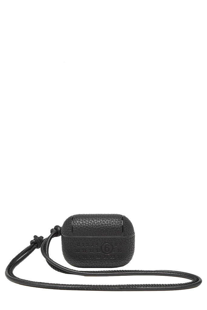 The Label AirPods Case in black colour from the brand MM6 Maison Margiela