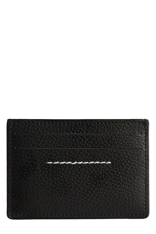 The Logo Patch Card Holder in dark olive colour from the brand MM6 Maison Margiela