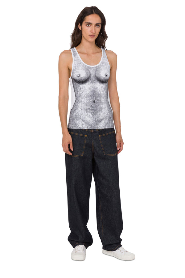 Printed Cotton Jersey Top