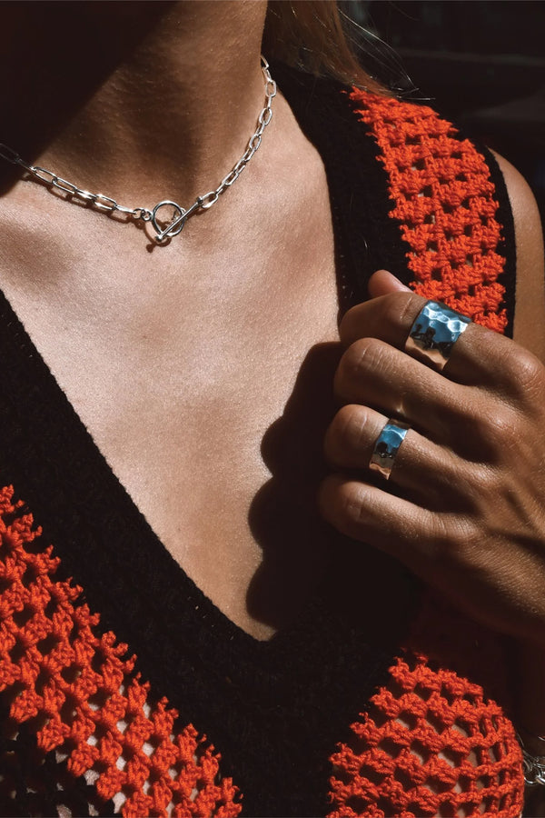 Gémkapocs Choker ezüst