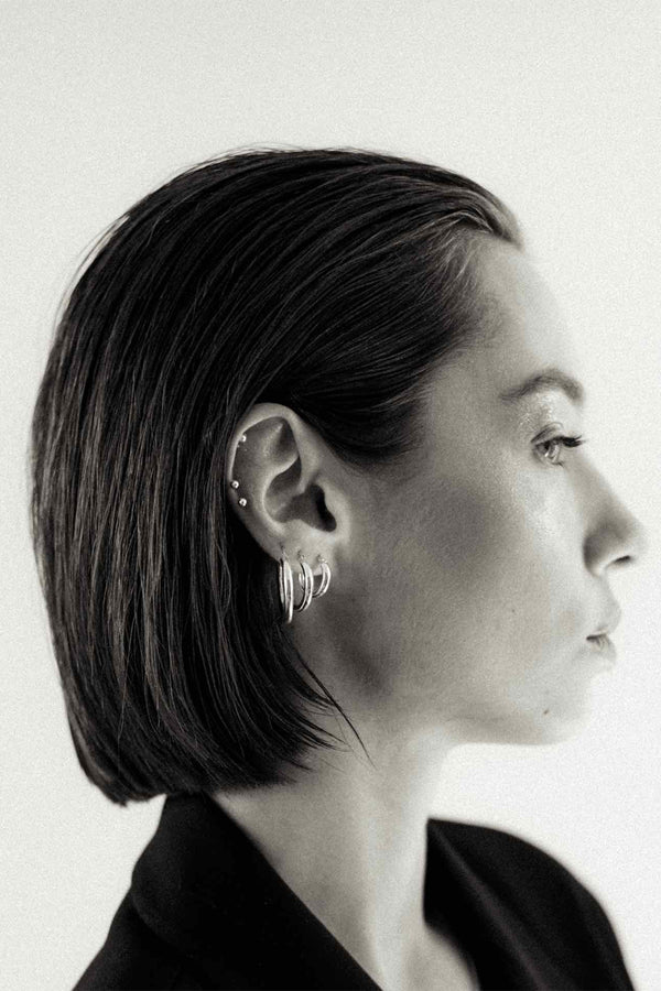 Pin Up fülbevaló ezüst