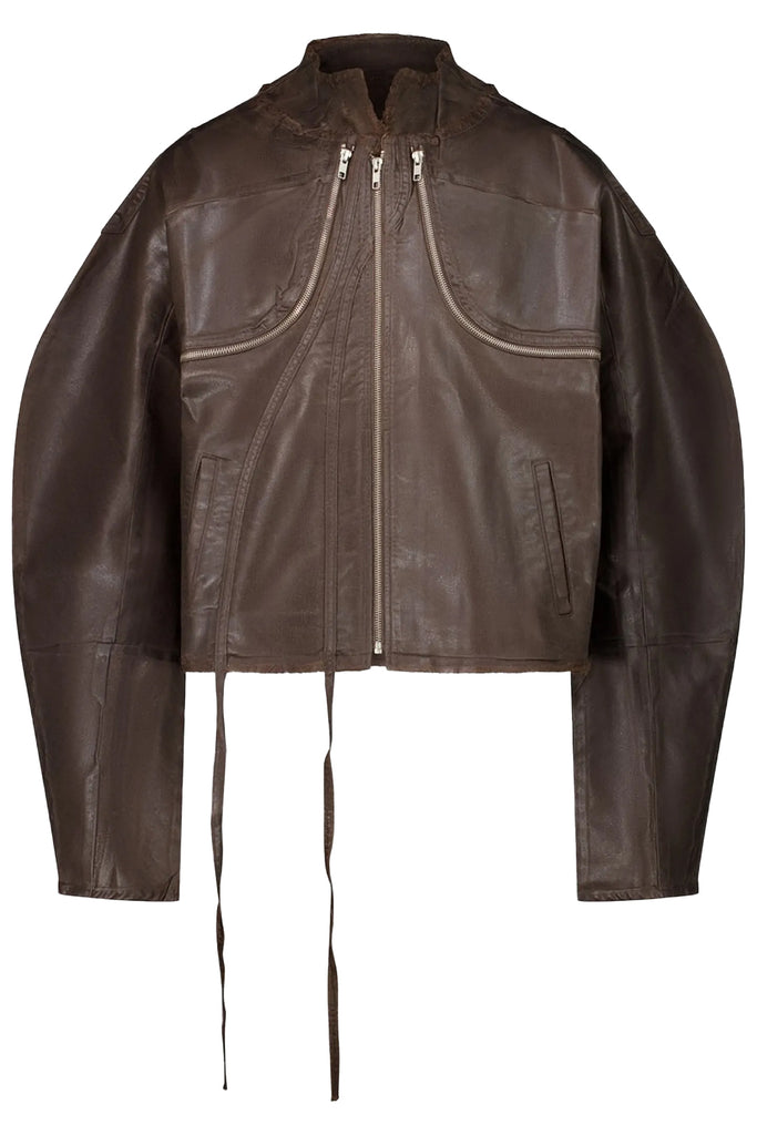 Glazed Denim Zip Jacket