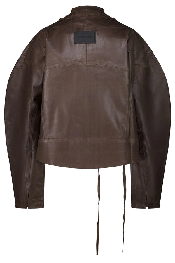 Glazed Denim Zip Jacket