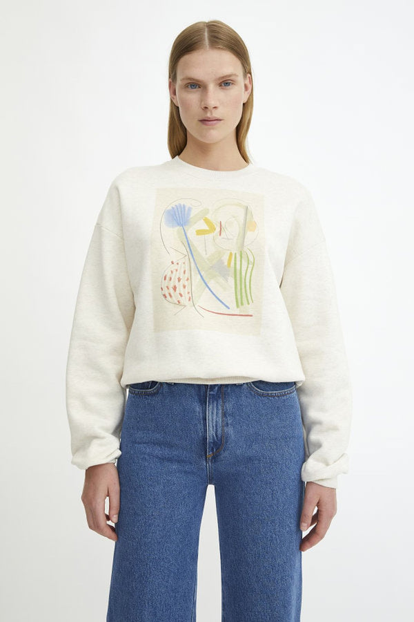 rodebjer masha sweat organic cotton sweater puffy white organikus pamut pulover